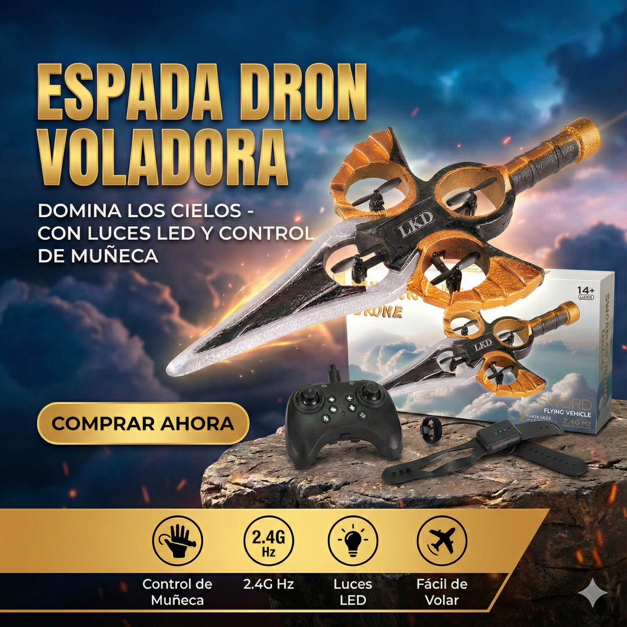 ⚔️ Espada Dron Voladora L36: ¡Domina el Cielo! 🚁