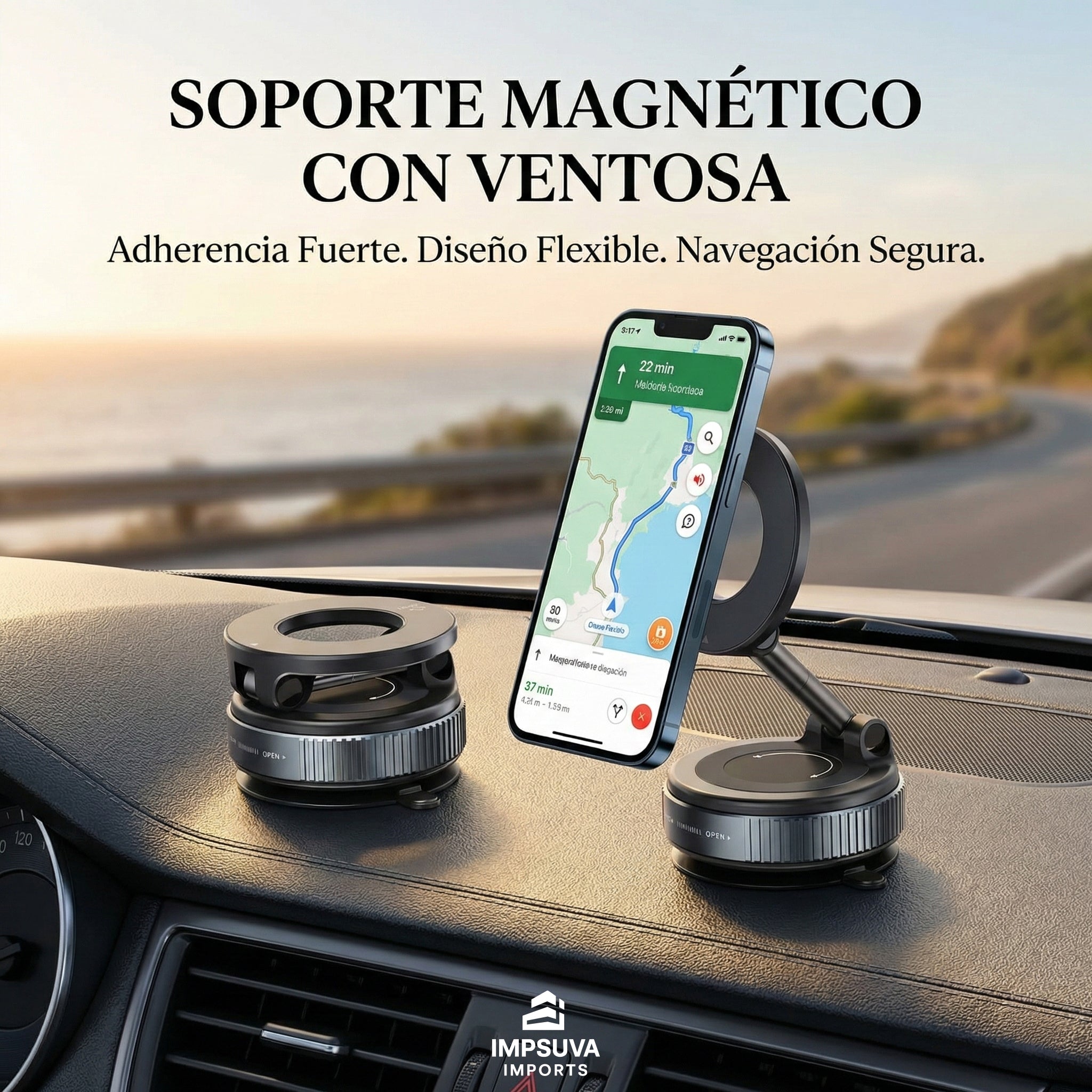 Soporte Magnetico Para Celular Ventosa