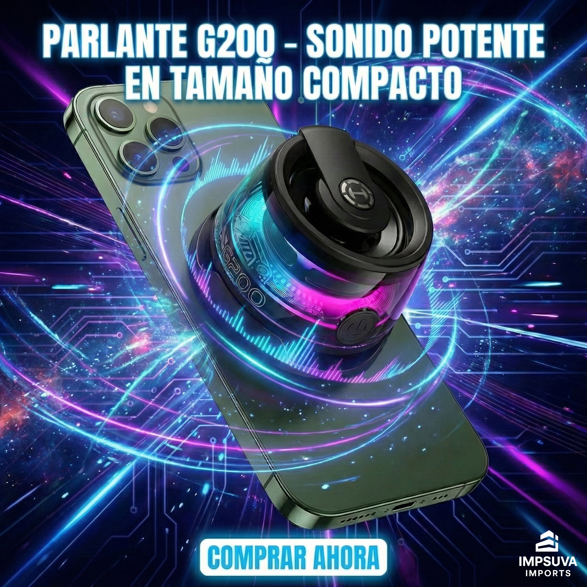 🔊🔥 Parlante G200 – Sonido Potente en Tamaño Compacto